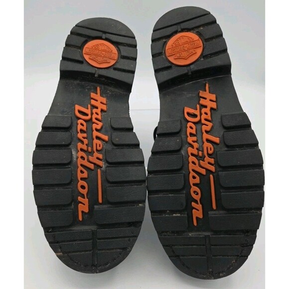 HARLEY-DAVIDSON FOOTWEAR Mens Black Leather Motorcycle Boots Sz 9.5 M  Steel Toe - Picture 8 of 9